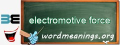 WordMeaning blackboard for electromotive force